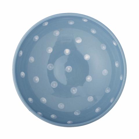 Riley Pedestal Bowl, Blue, Stoneware