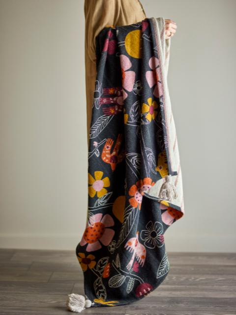 Vivielle Throw, Multi, Recycled Cotton