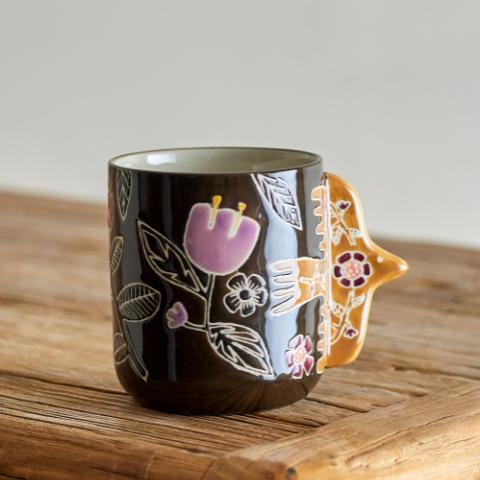 Vivielle Tasse, Multicolore, Grès