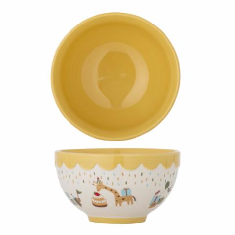 Celebrate Bowl, Yellow, Stoneware