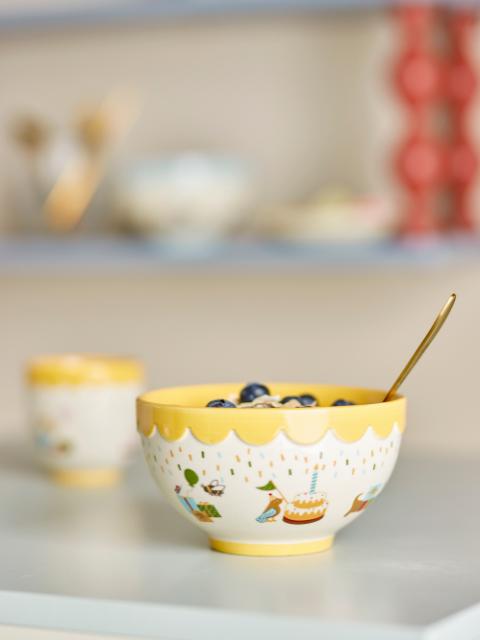 Celebrate Bowl, Yellow, Stoneware