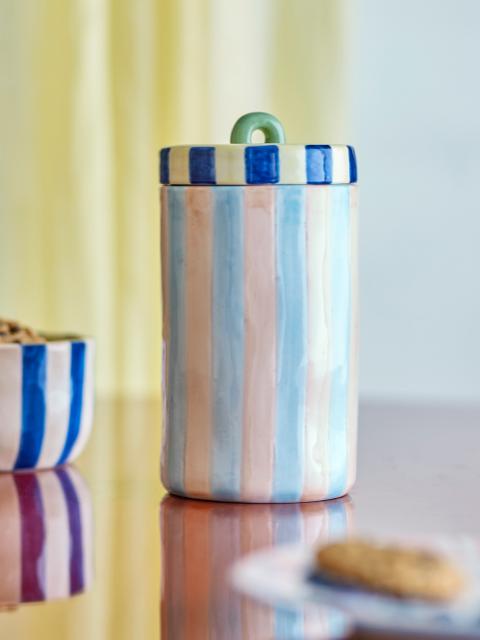 Phoenix Jar w/Lid, Multi, Stoneware