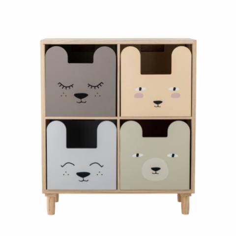 Calle Bookcase w/Drawers, Multi, Paulownia