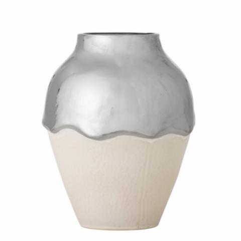 Silvio Vase, Silver, Stoneware