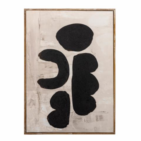 Comma Illustration w/ Frame, Black, Firwood