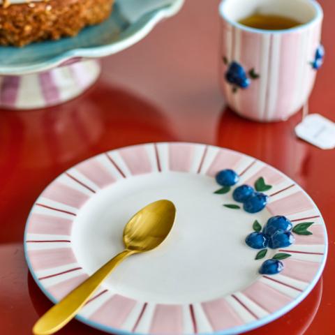 Carry Assiette, Rose, Grès