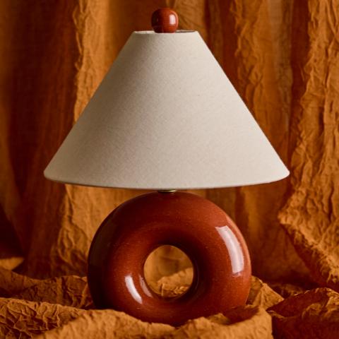 Panja Table lamp, Red, Stoneware
