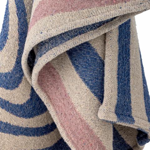 Arlie Throw, Blue, Recycled Cotton