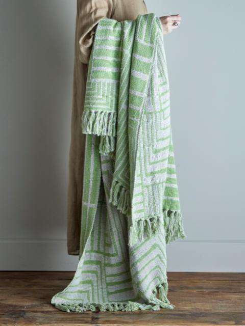 Velva Plaid, Grøn, Genanvendt Bomuld