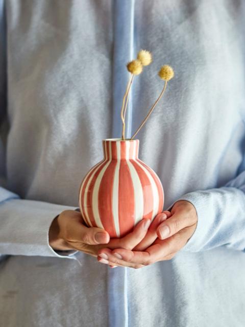 Fian Vase, Orange, Ceramic