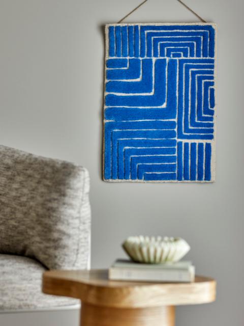 Velva Wall Decor, Blue, Wool OEKO-TEX®