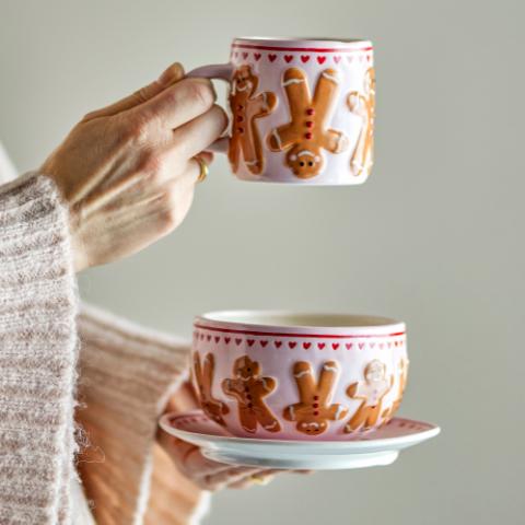 Binna Tasse, Rose, Grès