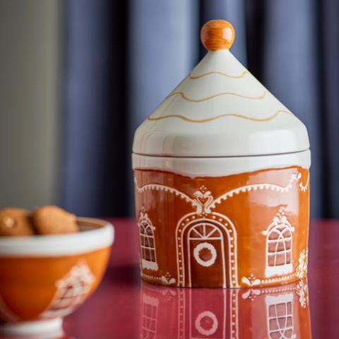 Gina Cruche avec couvercle , Marron, Grès