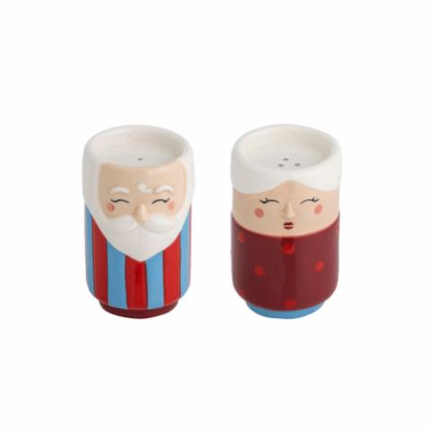 Granny Salt & Pepper Shaker Set, Red, Stoneware