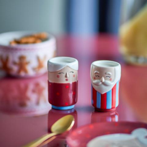 Granny Salt & Pepper Shaker Set, Red, Stoneware