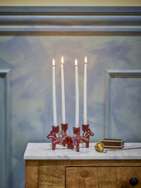 Siffer Advent Candle Holder, Red, Polyresin