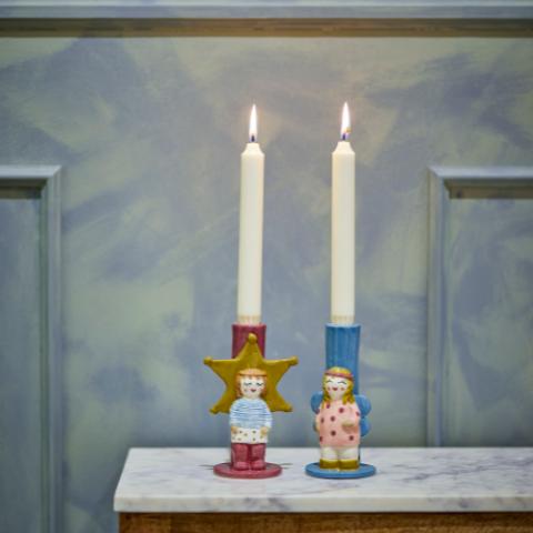 Bisby Candle Holder, Multi, Stoneware