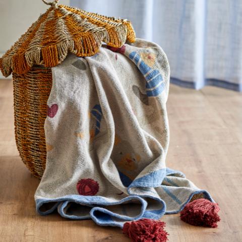 Mille Throw, Multi, Recycled Cotton