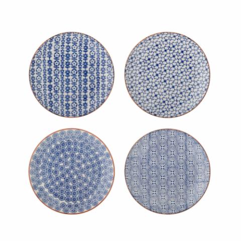 Karine Plate, Blue, Stoneware
