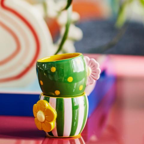 Haisy Tasse, Multicolore, Grès