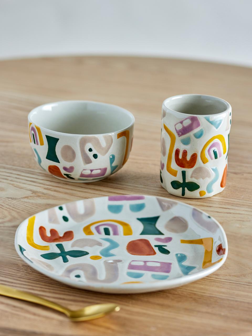 Filur Geschirr-Set, Bunt, Steingut