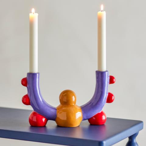 Edivia Candle Holder, Multi, Stoneware