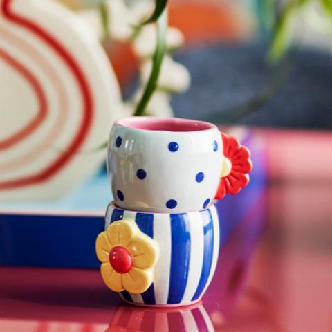 Haisy Tasse, Multicolore, Grès