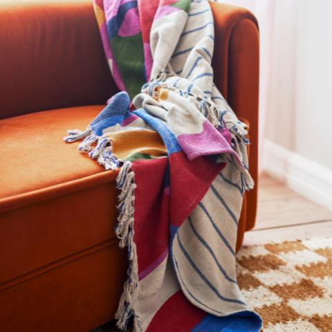 Artista Throw, Multi, Recycled Cotton