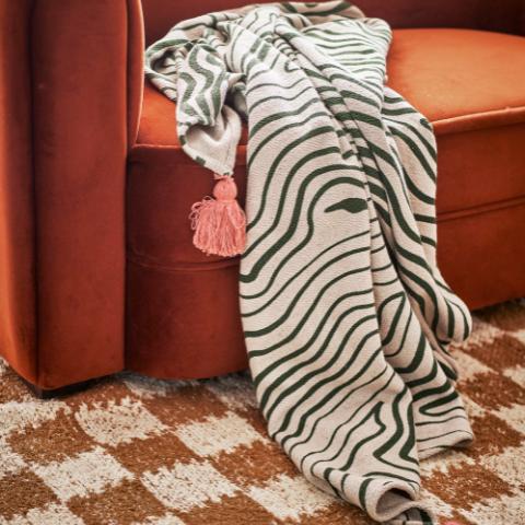 Woodsby Throw, Multi, Recycled Cotton