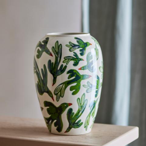 Birdliva Vase, Multifarvet, Stentøj