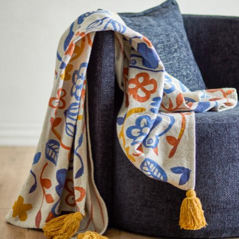 Figuria Throw, Multi, Recycled Cotton