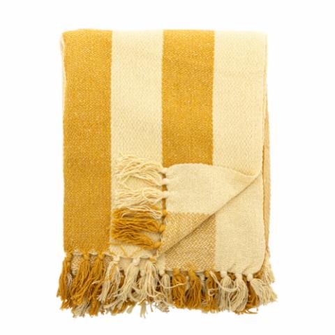 Frello Throw, Yellow, Recycled Cotton