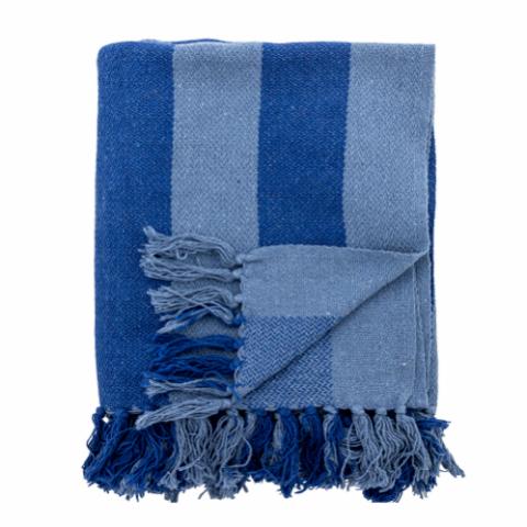 Frello Plaid, Bleu, Coton recyclé