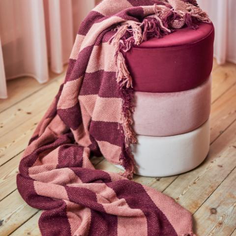 Frello Plaid, Rouge, Coton recyclé