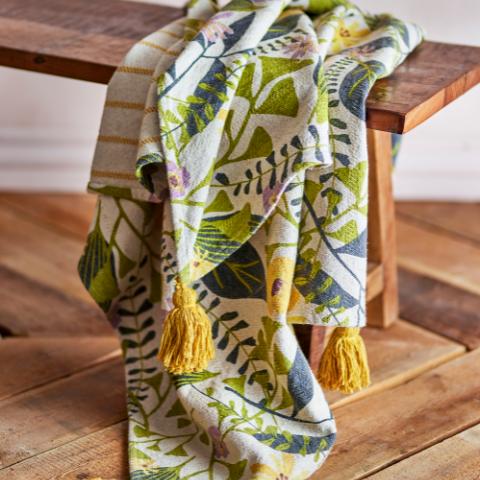 Camelie Throw, Multi, Recycled Cotton