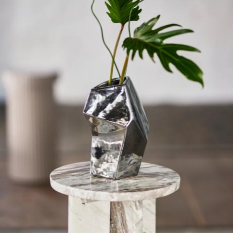 Dimona Vase, Silver, Stoneware