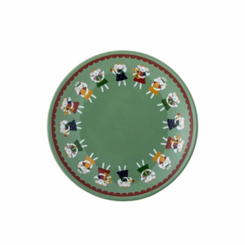 Peo Plate, Green, Stoneware