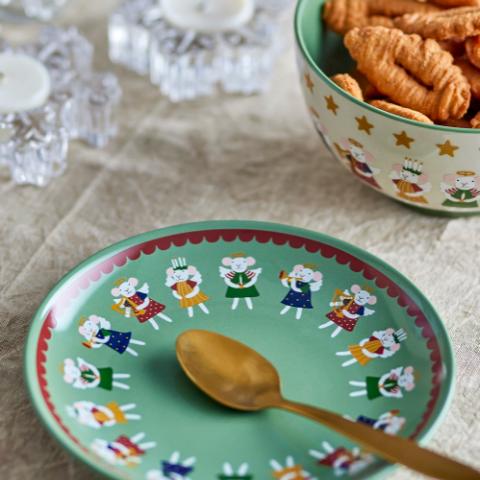 Peo Plate, Green, Stoneware