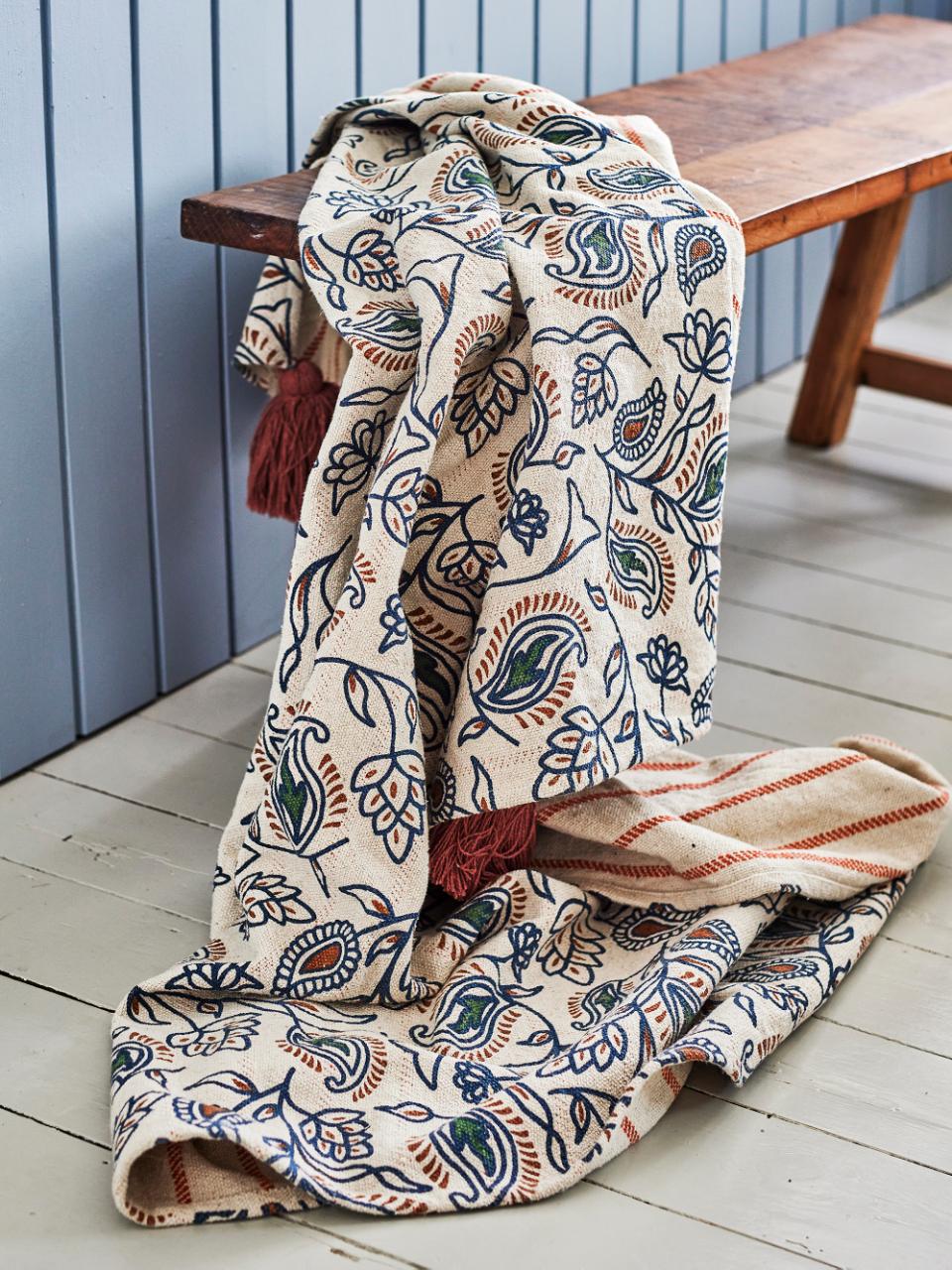 Paisley Decke, Bunt, Mischfasern