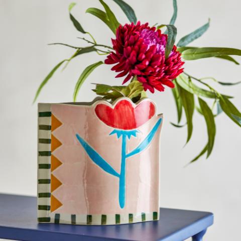 Vinia Vase, Multifarvet, Stentøj
