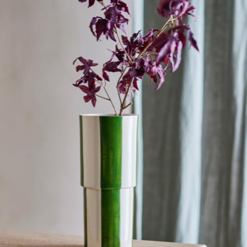 Floki Vase, Verte, Grès