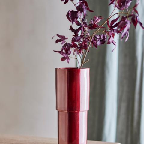 Floki Vase, Rouge, Grès