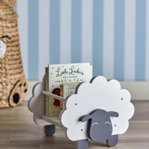 Dolly Book Stand, White, FSC®100%, MDF