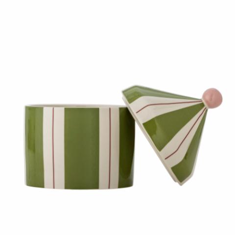 Cimmi Cruche avec couvercle , Verte, Grès