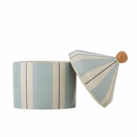 Cimmi Cruche avec couvercle , Bleu, Grès