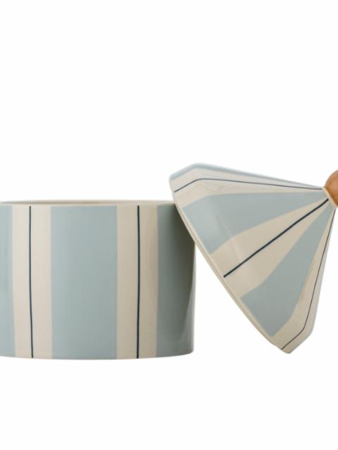 Cimmi Jar w/Lid, Blue, Stoneware