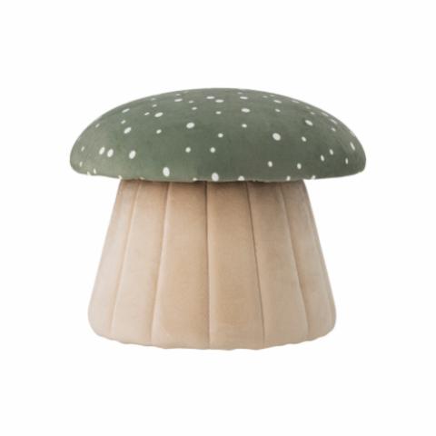 Lue Puf, Grøn, Polyester