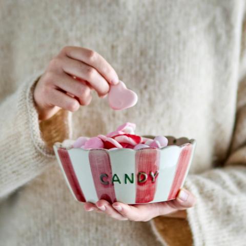 Chip Bowl, Red, Stoneware