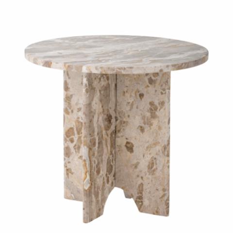 Jasmia Side Table, Brown, Marble