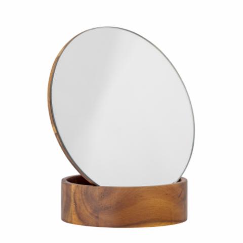 Rita Table Mirror, Brown, Acacia